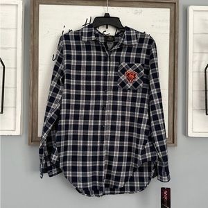 Womens / Juniors Chicago Bears button down flannel